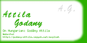 attila godany business card